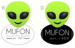 Emoji Alien with MUFON logo Decal