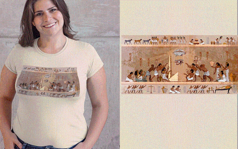 Ancient Egypt Flying Saucer T-Shirt