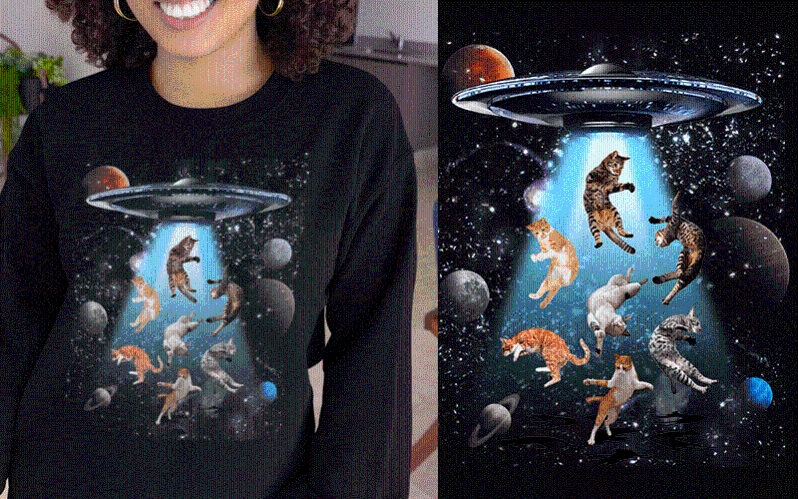 “Cats in Space” Sweat Shirt